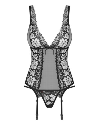 Gorset damski 856-COR-1  Obsessive gorset i stringi