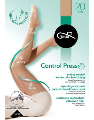 Rajstopy przeciwżylakowe Control  Press 20 den gatta
