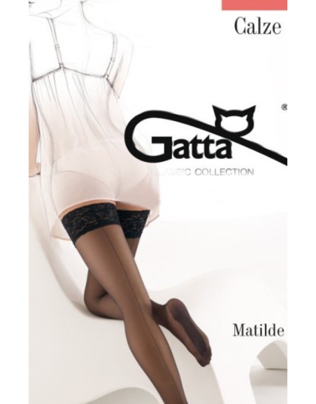 Pończochy samonośne ze szwem Gatta - Matilde