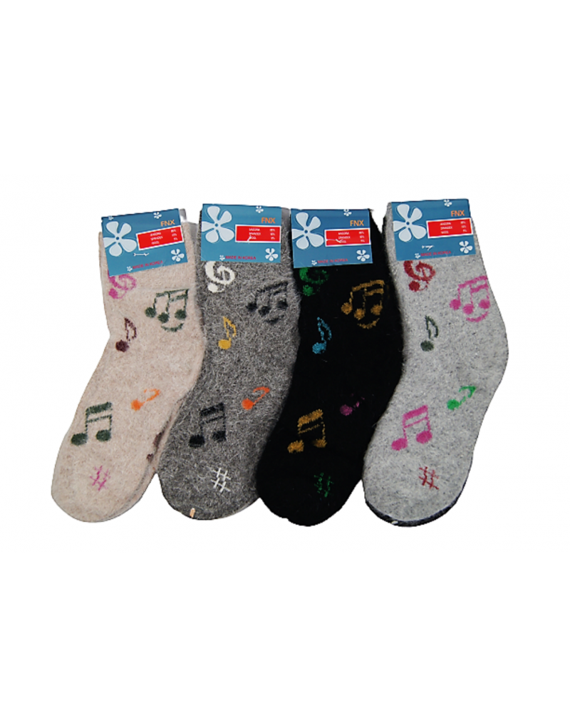 Skarpety damskie angorowe z dodatkiem wełny (jedna para)