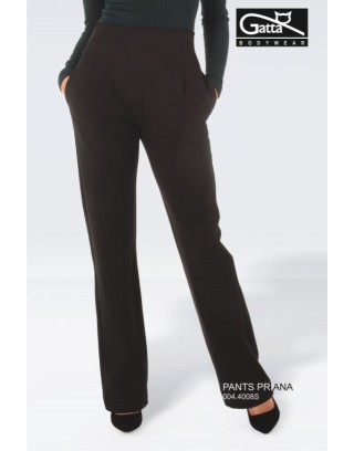 Spodnie z prostą szeroką  nogawką Gatta czarne
