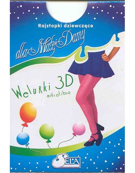 Rajstopy dziecięce WELURKI mikrofibra 3D