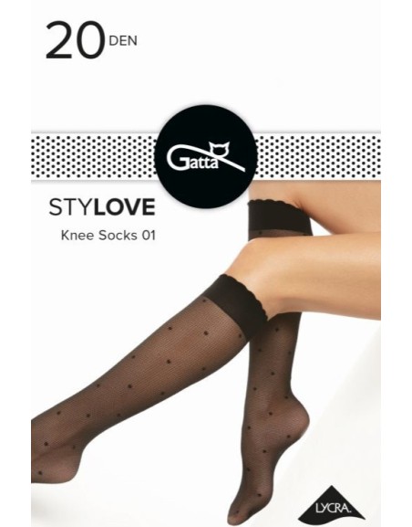 Podkolanówki damskie wzór w...